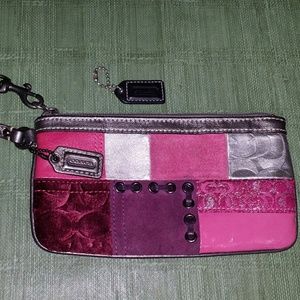 Coach Holiday Patchwork Wristlet Wallet